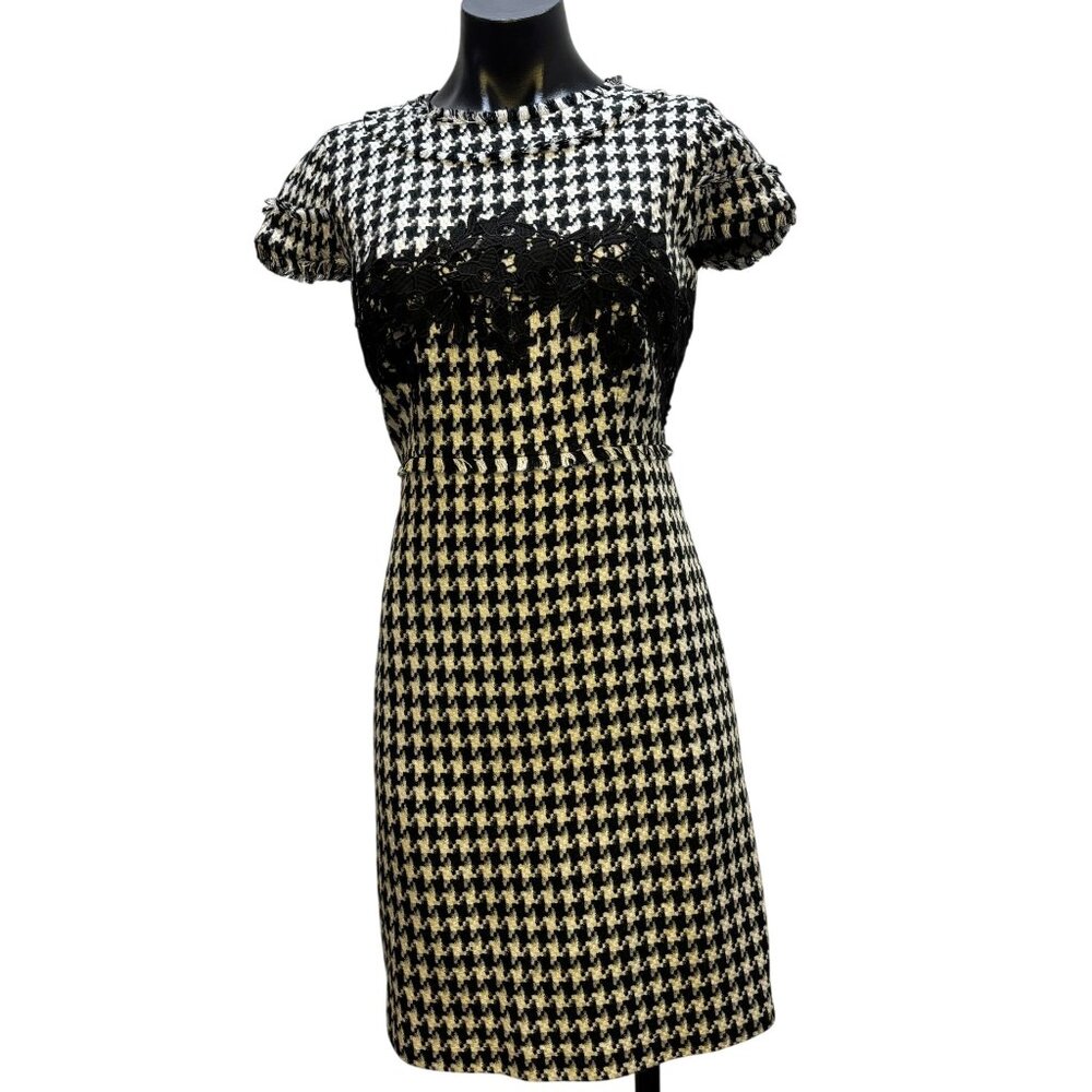 Karl Lagerfeld Paris Black & White Tweed Dress Size 2